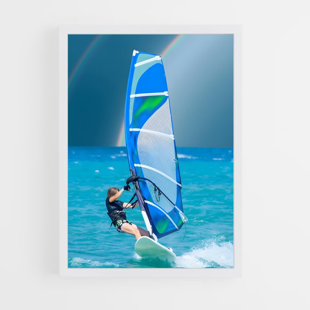 Poster La Vague Arc-en-Ciel – affiche Planche à voile (vue 3)
